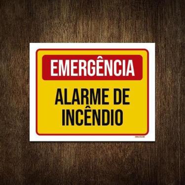 Imagem de Placa De Sinalização - Emergência Alarme Incêndio 27X35 - Sinalizo
