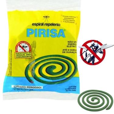 Imagem de Repelente espiral pernilongo mosquito muriçoca pirisa c/10un - PIRISA 