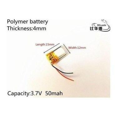 Imagem de Bateria 50mah 3,7v 4mm X 12mm X 15mm - bgb