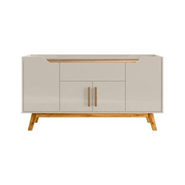 Imagem de Aparador Buffet Sala Future 4 Portas 1 Gaveta - Móveis Bechara, Off Wh