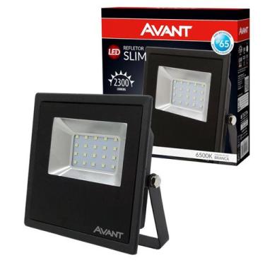 Imagem de Refletor Led 30w Cob Avant Slim  Ip65 Branco Frio 6500k, Preto, Bivolt