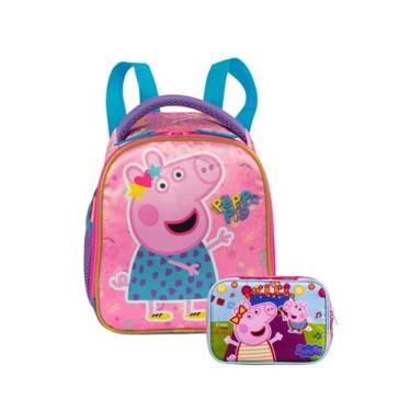 Imagem de Lancheira Térmica Escolar  Grande Peppa Pig - Bolsa Creche - Luxcel