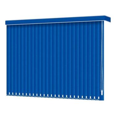 Imagem de Persiana Vertical Azul Real Blackout 1,50 x 1,50 - com BANDÔ - OFIR