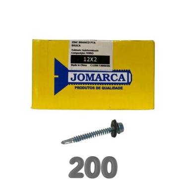 Imagem de Kit 200x Parafuso Telha Auto Brocante Sextavado 12 X 2mm 1/2 - Jomarca