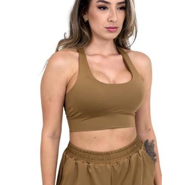Imagem de Top Fitness COFFE com bojo e Proteção UV50+ - Camelo - HOTPLAY, M