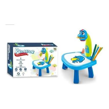 Imagem de Mesa Projetor Desenho Infantil Mesinha De Desenho Projetora(Azul) - to