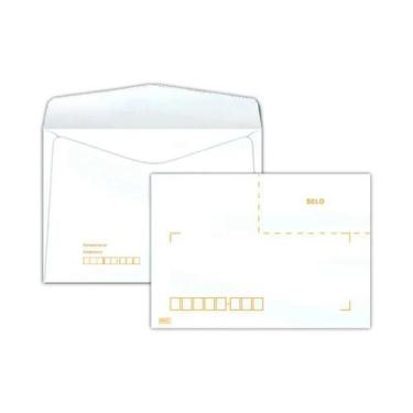 Imagem de 100 Envelope Carta Corrreio 11,4x16,2cm Branco Off Set Com Rpc - Tilib