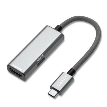 Imagem de Cubilux Adaptador 4K USB C para HDMI e USB 3.0, conector HDMI tipo C, Thunderbolt 4/3 HDMI HUB compatível com MacBook Pro/Air, Dell XPS 13/15/17, Surface Pro/Laptop, Samsung, iPhone 15, Android e mais