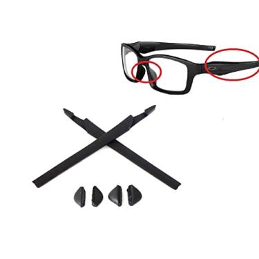 Imagem de GALAXYLENSE Protetores de nariz e meias auriculares para Oakley Crosslink preto OX8118 OX8027 OX8029 OX8030 OX8031 OX8033 OX3149 OX3128, Preto, regular