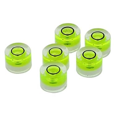 Imagem de Nível de bolha circular da GFNT para tripé, fonógrafo, toca-discos etc., 6 peças (8 x 5,5 mm verde)