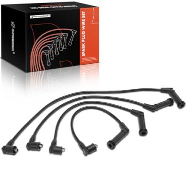 Imagem de A-Premium Conjunto de 4 fios de vela de ignição compatível com Hyundai Accent 1995-2003 1.5L SOHC, Scoupe 1993-1995 1.5L SOHC