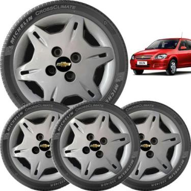 Imagem de 4x Calota Gm Corsa Celta Aro 13 Emblema Original 004cb - grid
