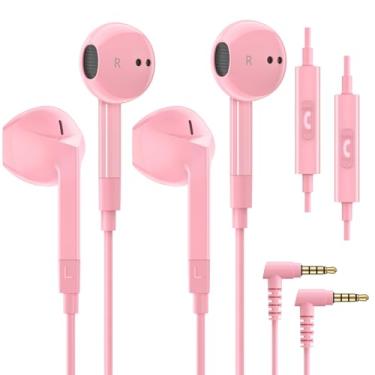 Imagem de LUDOS FEROX Fones de ouvido intra-auriculares com fio, 5 anos de garantia, fones de ouvido com microfone, isolamento de ruído para fones de ouvido de 3,5 mm para iPhone, Samsung, computador, laptop,