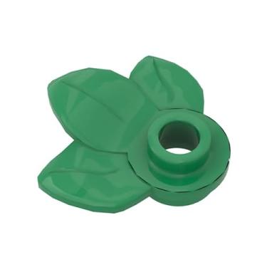 Imagem de Classic Building Bulk Pieces Tree Leaves, 100 Piece Green Plant Plate, Round 1x1 with 3 Leaves Parts and Pieces, Compatible with Lego 32607(Colour:Green)