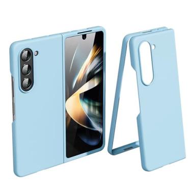 Imagem de Capa fina Z Fold 5 para Samsung Galaxy Z Fold 5 Capa protetora personalizada para telefone, capa rígida, toque sedoso, anti-impressões digitais e resistente a arranhões (azul celeste)