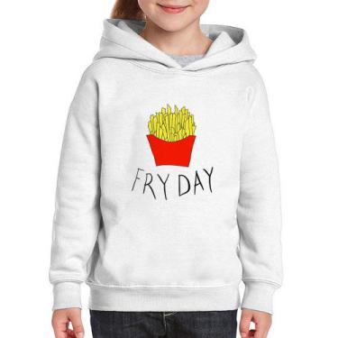 Imagem de Moletom Infantil Fry Day - Foca na Moda, Branco, 14