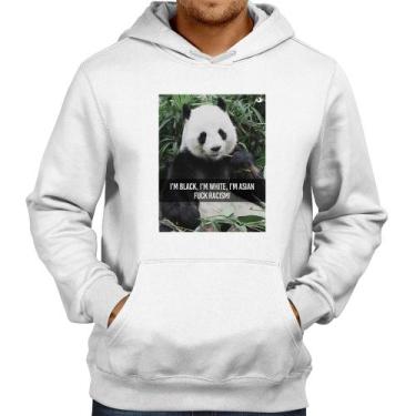 Imagem de Moletom Panda Fuck Racism! - Foca na Moda, Branco, GG