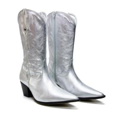 Imagem de Bota western em cano longo em couro feminina original  - Tainá bergamo