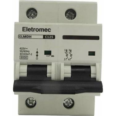 Imagem de Disjuntor Bipolar 125A Curva C 6Ka 415V Eletromec