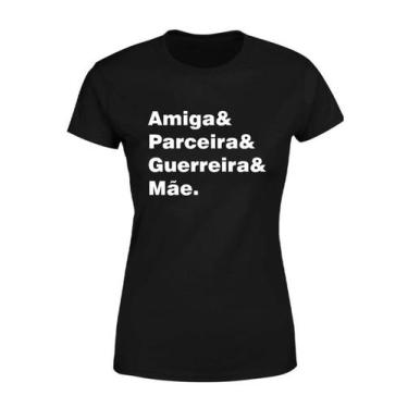 Imagem de T-Shirt Feminina Camiseta Personalizada Dia das Mães - Floratine, Pret