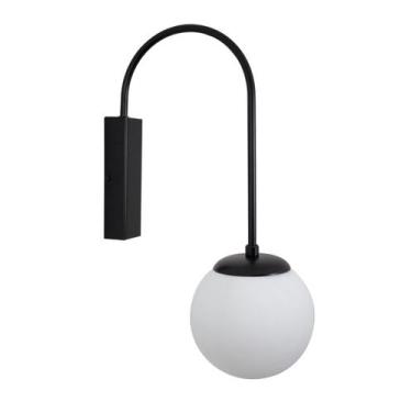Imagem de Lustre Arandela Bola 20cm Globo Preto 276 - ILUMINAMUNDO