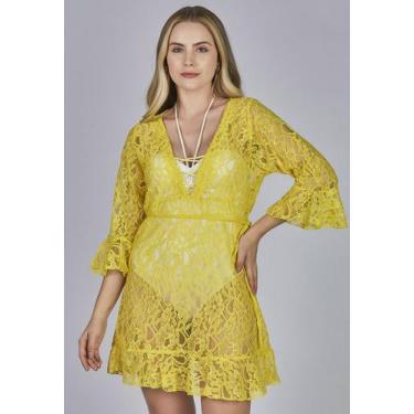 Imagem de Saída de praia jess - Celestine, Amarelo, GG