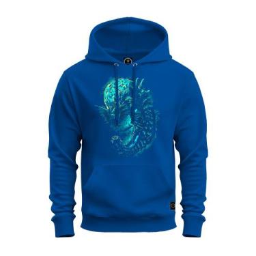 Imagem de Moletom Canguru Premium Unissex Estampado Cavalo Marinho Bolado - Supr