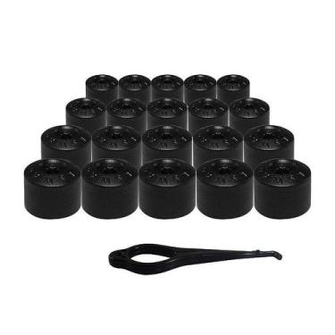 Imagem de Capa Parafuso Golf Jetta Tcross Taos Preta Fosca 20pçs 17mm - DCAPS