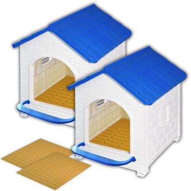 Imagem de Caixa de assentamento de galinha para colocar ovos pacote com 1/2/3 caixa grande de plástico de galinha fácil de montar com almofada lavável para galinheiro montado na parede ou no chão (pacote com 2)