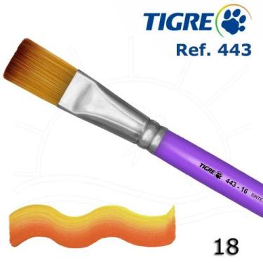 Imagem de Pincel Tigre 443 - Chato Sintético Mesclado, 18