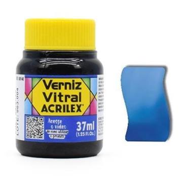 Imagem de Verniz Vitral Acrilex 37ml, 597 - AZUL VIVO