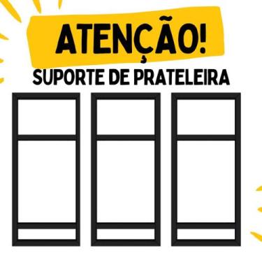 Imagem de Kit Suporte Prateleira Estilo Industrial Ferro De Parede - VGF DECOR, 