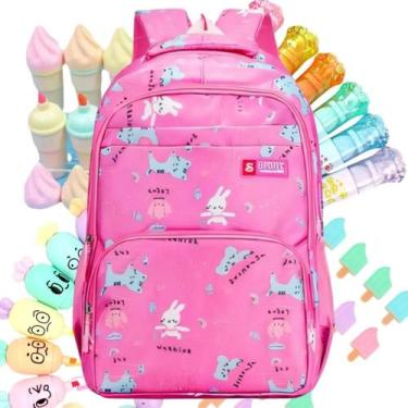 Imagem de Mochila Escolar Volta As Aulas Menina 35l Estojo 5 Cores - SOU MAIS PR