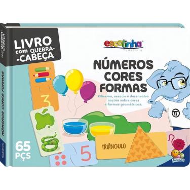 Imagem de Escolinha Todolivro - Números, Cores e Formas - Livro com Quebra-Cabeças