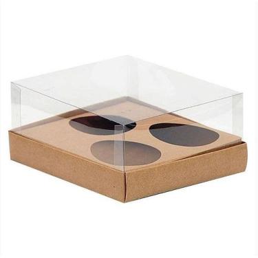 Imagem de Caixa 3 Ovos de Colher 150G - 20,5cm x 17cm x 6,5cm - Kraft - 5 Unidad