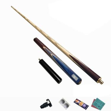 Imagem de Taco de sinuca, bastão de taco de sinuca de 147 cm, bastão de sinuca, taco de sinuca de madeira de cera branca do norte, taco de sinuca profissional para esportes de mesa de sinuca, 18 ~ 595 g (taco