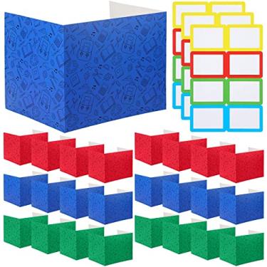 Imagem de Crtiin 24 peças de placas de privacidade, pastas de privacidade padrão, placa de privacidade escolar, divisores de mesa de papelão para mesas de estudantes, reduzem distrações, impedem que os olhos fiquem vagando durante os testes