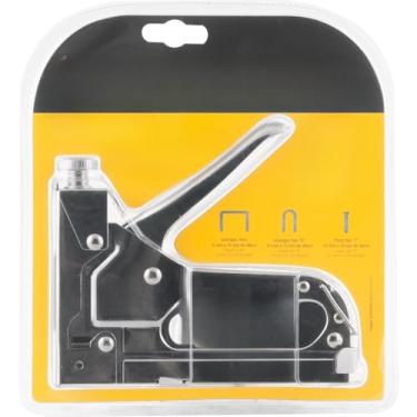 Imagem de Grampeador Pinador manual em Aço Cromado + 600 grampos Tapeçaria Estofados e Móveis - VONDER PLUS