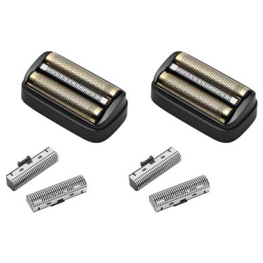 Imagem de YAZIYIR Folha de substituição do barbeador e cortadores internos compatíveis com o barbeador elétrico andis 17300 resurge, preto (pacote com 2)