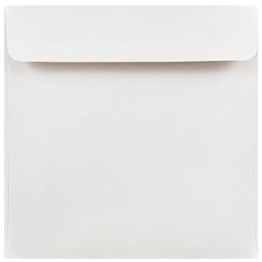 Imagem de Envelopes de convite quadrados de papel da JAM – Branco, 50 Per Pack, 6" x 6"