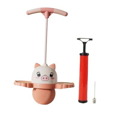 Imagem de Colaxi Bola de salto Pogo Jump Board Strong Grip Pogo Stick Jump Bola quicando para exercício de equilíbrio habilidade esportes brinquedos de fitness indoor, Rosa