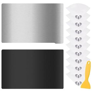 Imagem de DKARDU Placa de impressora 3D de resina, superfície de construção de impressora 3D, placa de aço flexível magnética 196 x 126 mm, acessórios de cama para impressora 3D Elegoo Saturn com ferramenta de