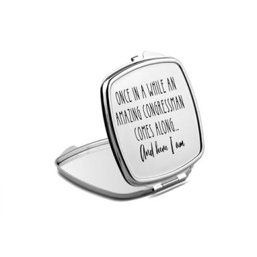 Imagem de SpreadPassion Espelho compacto para congressistas, de vez em quando, um incrível espelho fotográfico de congressista, espelho de maquiagem de viagem pequeno espelho portátil, espelho de bolso