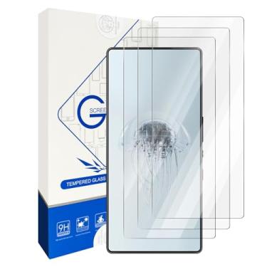 Imagem de NECARSIN Pacote com 3 protetores de tela para ZTE Nubia Red Magic 10 Pro/10 Pro + protetor de tela, vidro temperado HD, dureza 9H, compatível com capas, fácil instalação, antiestilhaçamento, sem