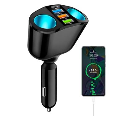 Imagem de Adaptador divisor de carro, adaptador de plug-in de carro - Carregador automotivo Pd com portas USB duplas - Carregador de expansão USB, giratório de 360 ​​graus para telefone celular, telefone celula