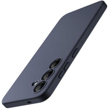 Imagem de JETech Capa Slim Fit para Samsung Galaxy S25+ / S25 Plus 5G, Proteção Total da Lente da Câmera, Case Protetora Fina de TPU Macio para Telefone, Capinha Acabamento Fosco (Azul Escuro)