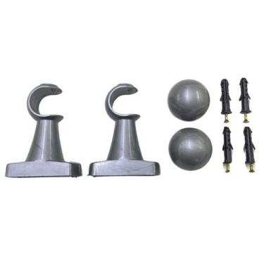 Imagem de Suporte Para Cortina Varão Simples Par Com Ponteira Reforçado 28mm - A