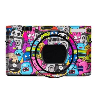 Imagem de Adesivo de capa de câmera antiarranhões para Sony RX100VI RX100VII Película protetora de câmera decalques RX100M6 RX100M7 (vermelho grafite)