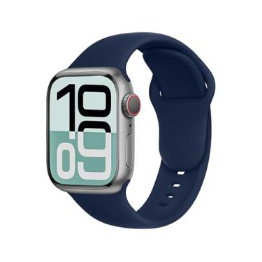 Imagem de C1A para correia Apple Watch Ultra 2/Ultra/SE/Series10 9 8 7 6 (49 mm 46 mm 45 mm 42 mm 41 mm 40 mm 38 mm)-Compatível com homem e mulher, estilo original, ajuste seguro, Mariana azul
