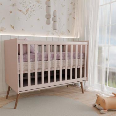 Imagem de Berço Mini Cama Delicadeza Rosa - Panorama Móveis